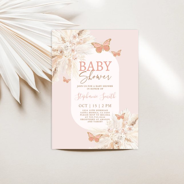 Butterfly Baby Shower Girl Invitation (Creator Uploaded)