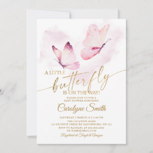 Butterfly Baby Shower Girl Invitation
