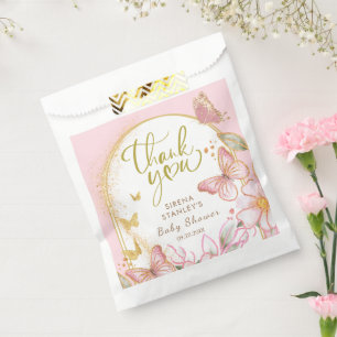 Butterfly Baby Shower Girl Thank You Favour Bags