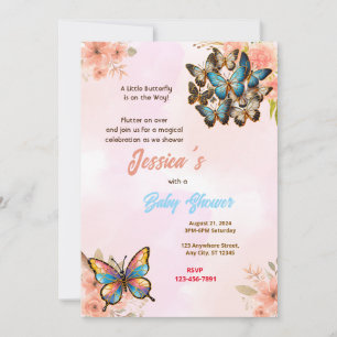 Butterfly Baby Shower Invitation