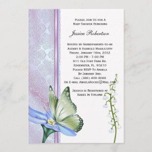 Butterfly Baby Shower Invitation