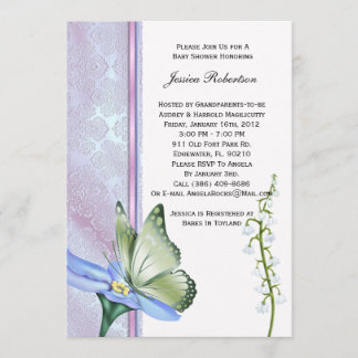Butterfly Baby Shower Invitation