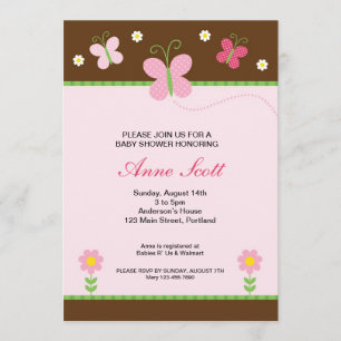 Butterfly Baby Shower Invitation