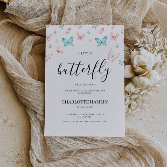 Butterfly Baby Shower Invitation, Invitation (Butterfly Baby Shower Invitation, Invitation)