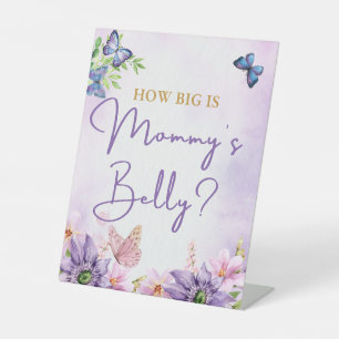 Butterfly Baby Shower It's A Girl Pedestal Sign