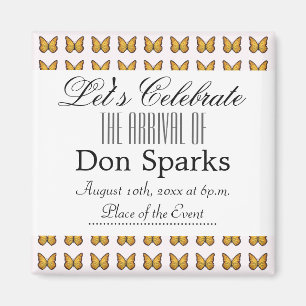 Butterfly Baby Shower Magnet