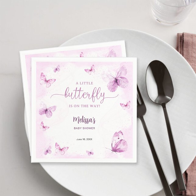 Butterfly Baby Shower Napkin (Creator Uploaded)