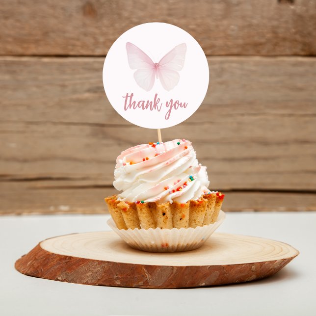 "Butterfly Baby Shower Stickers" Classic Round Sticker (Creator Uploaded)