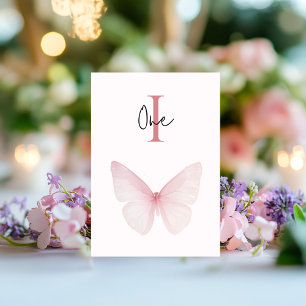 "Butterfly Baby Shower Table Numbers" Table Number