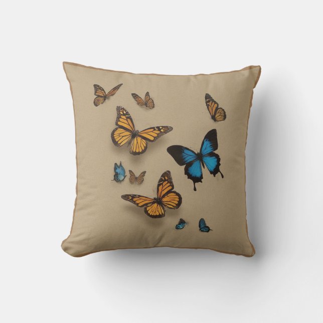 Butterfly Ballet Throw Pillow (Front)
