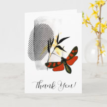 Butterfly & Bamboo Folded Greeting Card