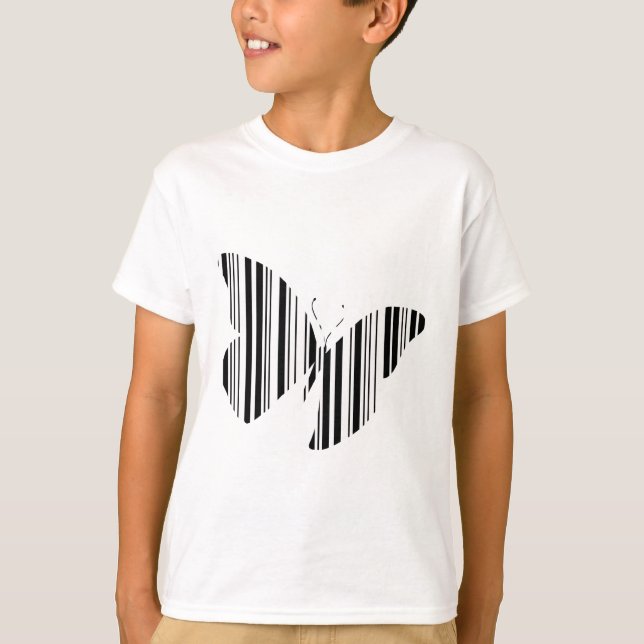 BUTTERFLY BAR CODE Butterflies Pattern Design T-Shirt (Front)