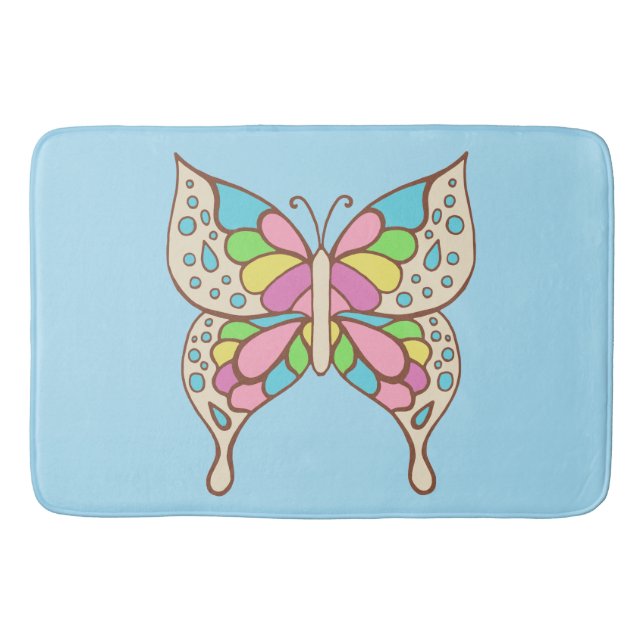 Butterfly Bathroom Rug (Front)