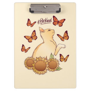 Butterfly Be Kind Sunflower Clipboard