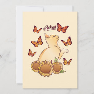 Butterfly Be Kind Sunflower Invitation