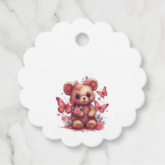 Butterfly Bear Favour Tags (Front)
