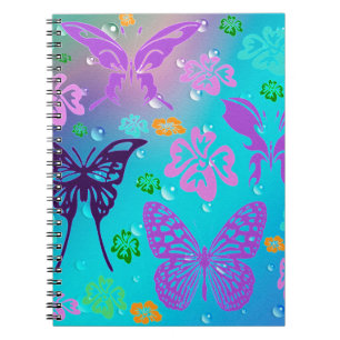Butterfly Beautiful Aloha Hawaiian Blossom Wedding Notebook
