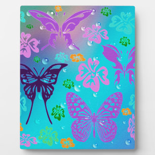 Butterfly Beautiful Aloha Hawaiian Blossom Wedding Plaque