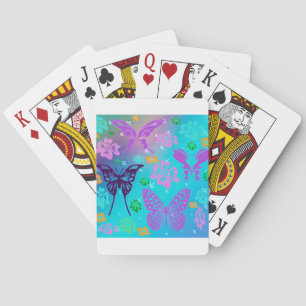 Butterfly Beautiful Aloha Hawaiian Blossom Wedding Playing Cards