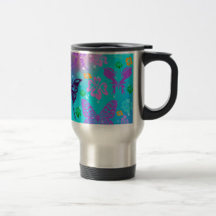 Butterfly Beautiful Aloha Hawaiian Blossom Wedding Travel Mug