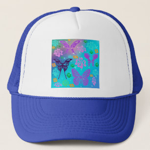 Butterfly Beautiful Aloha Hawaiian Blossom Wedding Trucker Hat