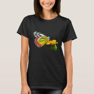 Butterfly  Beautiful Butterfly And Marigold Flower T-Shirt