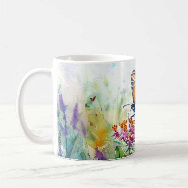 Butterfly Beautiful Print Customised Classic Mug,  Coffee Mug (Left)