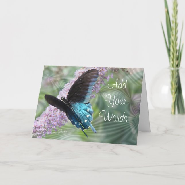 Butterfly Beauty-customise Thank You Card (Front)