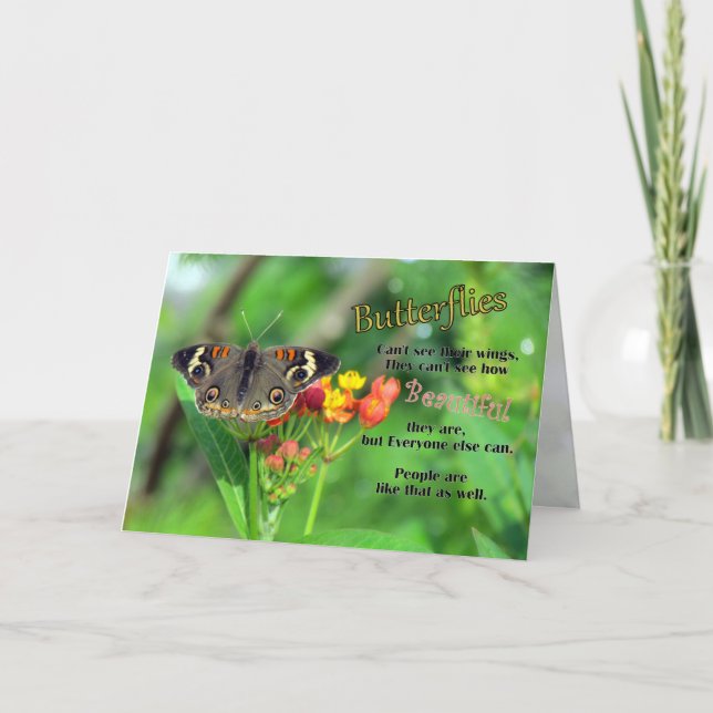 Butterfly Beauty Greeting Card (Front)