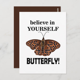 Butterfly Believe In Yourself Butterfly Postcard