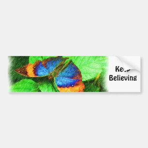 Butterfly Believe Inspirational Bumper Sticker