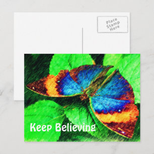 Butterfly Believe Inspirational Postcard