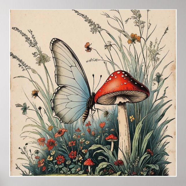 Butterfly Beneath the Bloom Poster (Front)