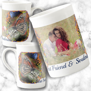 Butterfly Best Friend & Soulmate Bone China Mug