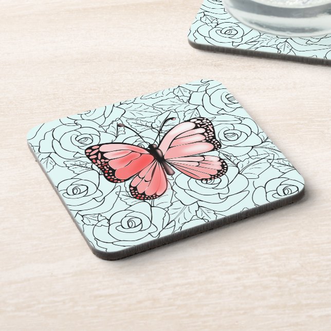 Butterfly Beverage Coaster (Left Side)