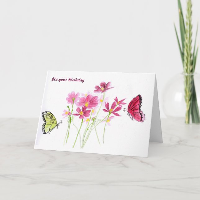 Butterfly birthday card (Front)