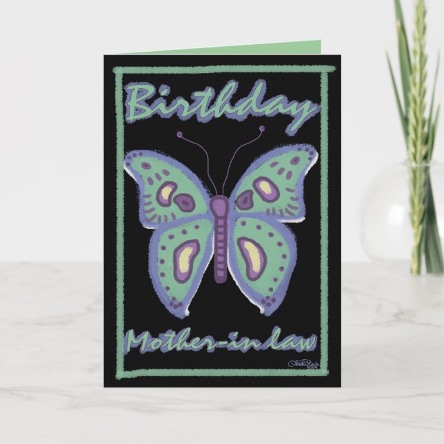 Butterfly Birthday Family Specific Card (Front)