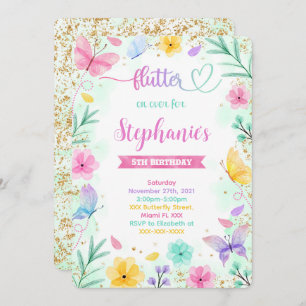 Butterfly Birthday Invitation