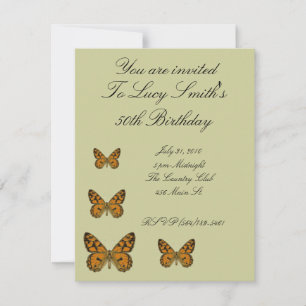 Butterfly Birthday Invitation