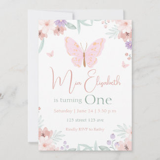 Butterfly Birthday Invitation