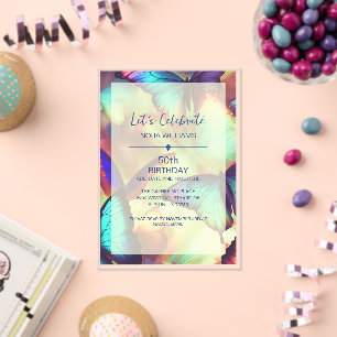 Butterfly Birthday Invitation Acrylic