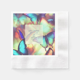 Butterfly Birthday Paper Napkin