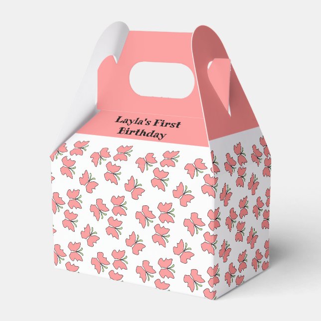 Butterfly Birthday Party Favour Box (Front Side)