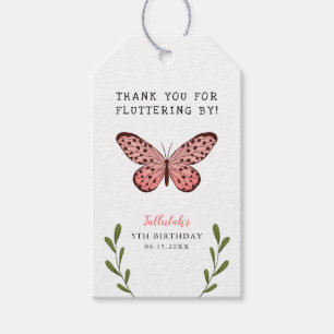 Butterfly Birthday Party Fluttering By Thank You Gift Tags