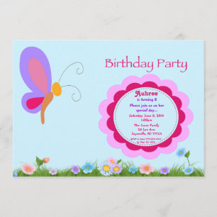 Butterfly Birthday Party Invitation