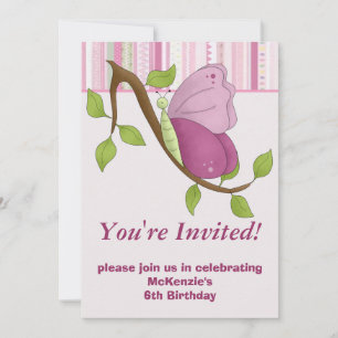 Butterfly Birthday Party Invitations