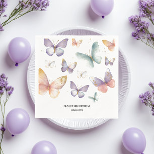  Butterfly Birthday Party  Napkin