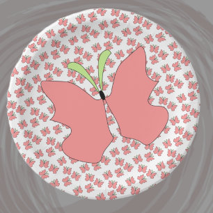 Butterfly Birthday Party  Paper Plate