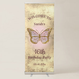 butterfly birthday party sign