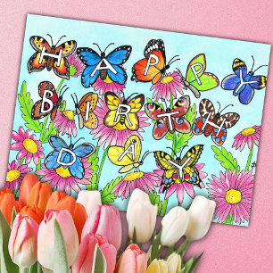 Butterfly Birthday Postcard